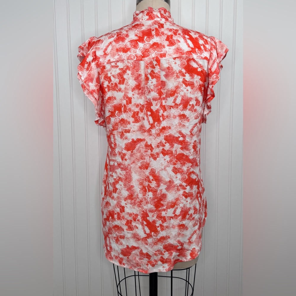 KUT FROM THE‎ KLOTH  SLEEVELESS RUFFLE BUTTON UP TOP Size M - Picture 8 of 13
